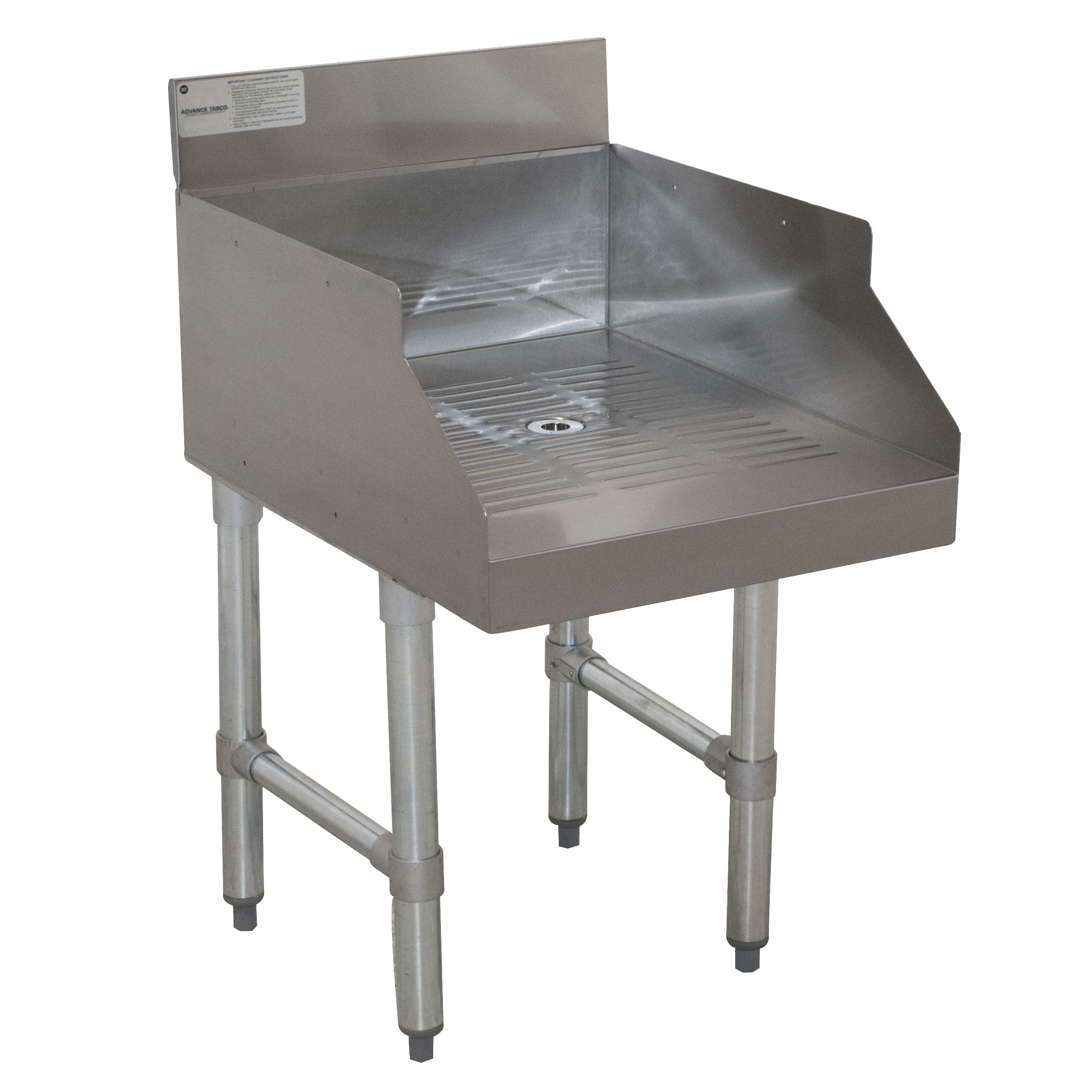 Advance Tabco, SL-GS-15, Underbar Drain Workboard Unit, 15" W, 23-1/2" H