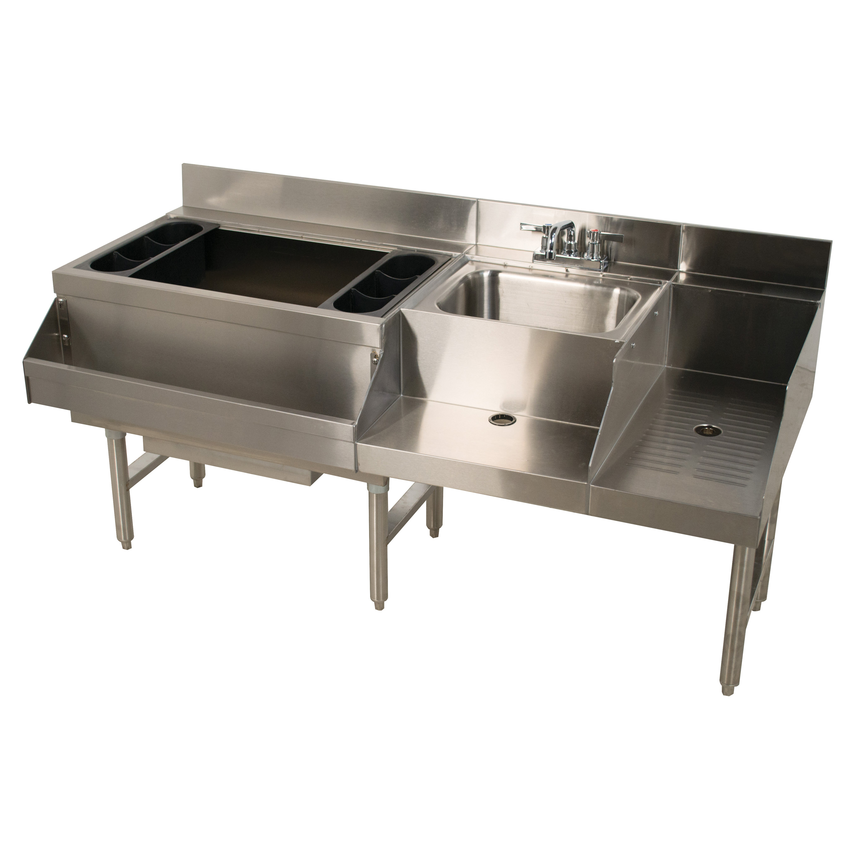 Advance Tabco, CRU-60L, Underbar Ice Bin/Cocktail Station, Blender Station, 98 Lbs. Capacity, 60" W, 33" H