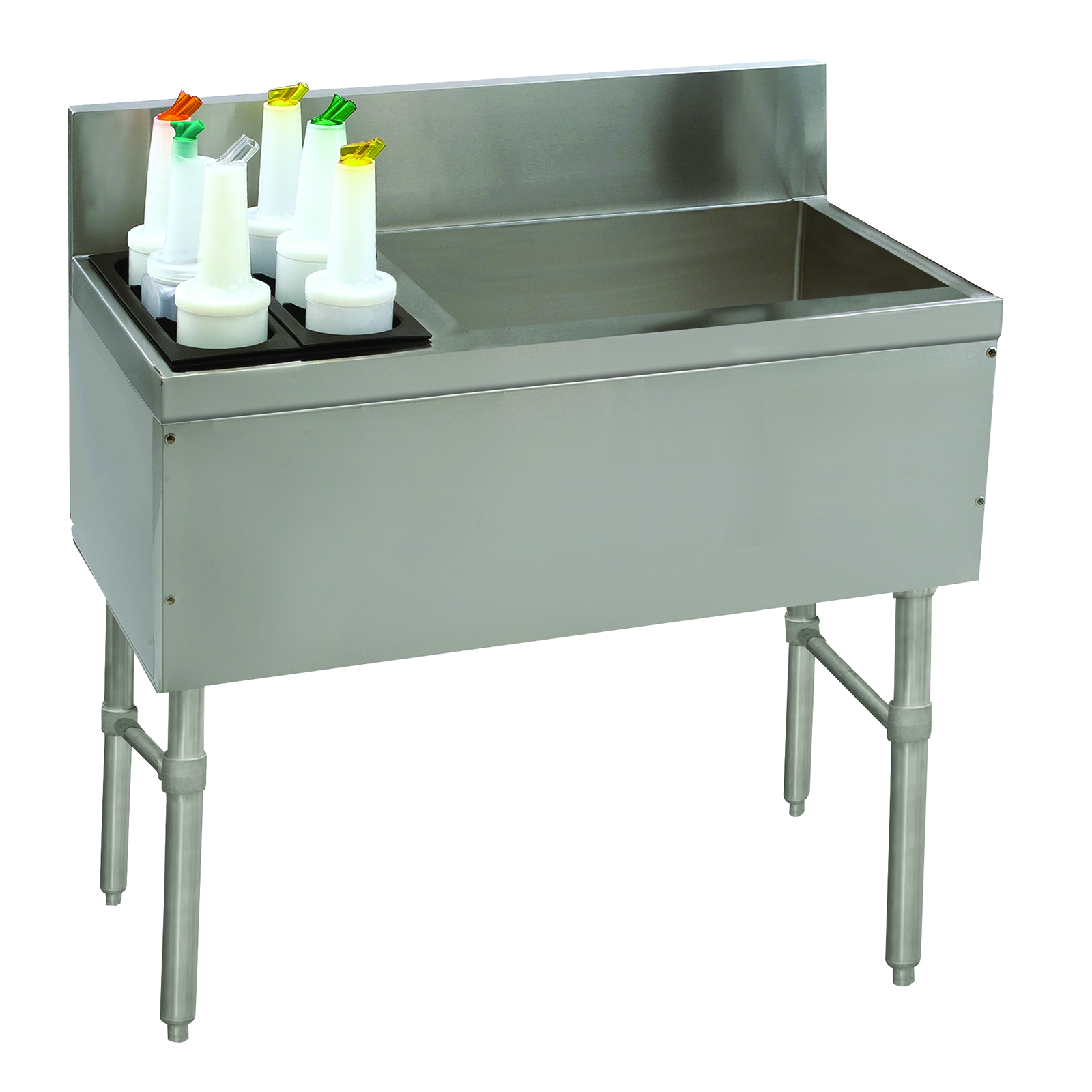 Advance Tabco, PRC-19-42R-10, Underbar Ice Bin/Cocktail Station, Bottle Well Bin, 42" W, 36" H
