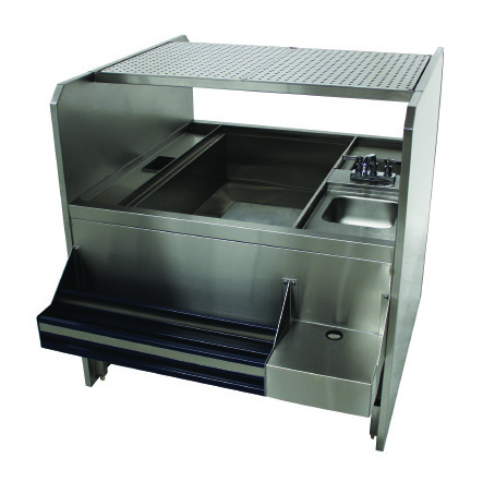 Advance Tabco, PR-44X30SP-10-L, Underbar Ice Bin/Cocktail Station, Pass-Thru Combo