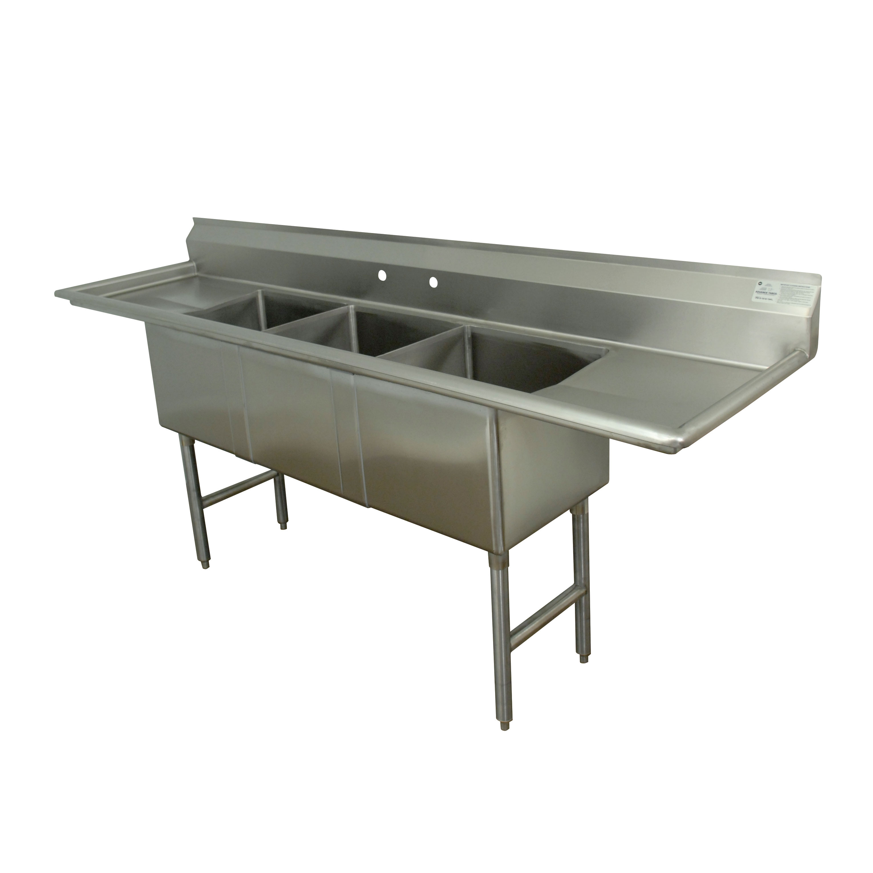 Advance Tabco, FC-3-1824-24RL, Sink, (3) Three Compartment