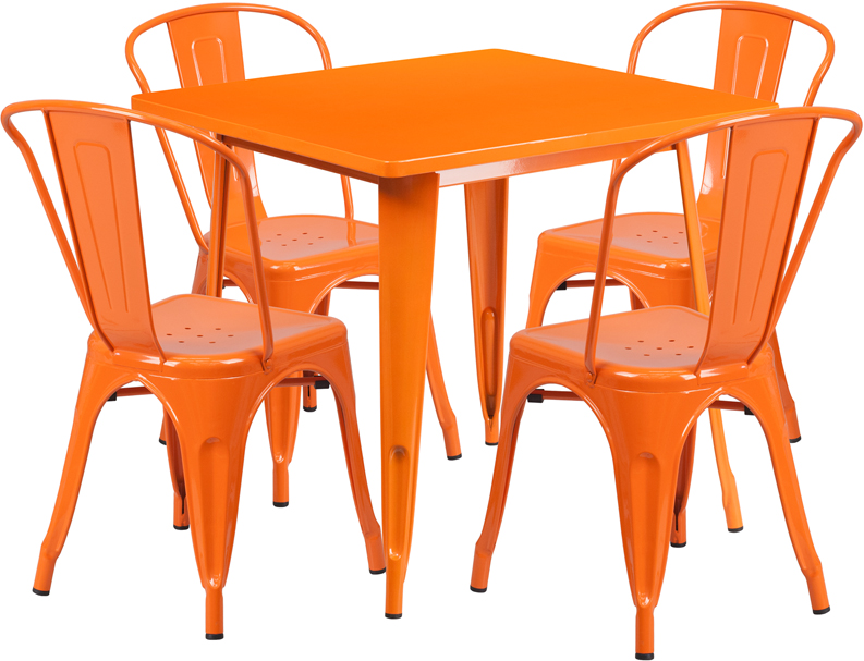 Alamont Furniture, ALA-FUDU-176628, Metal Colorful Table and Chair Sets