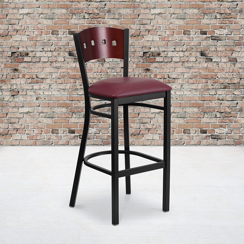 Alamont Furniture, ALA-YVEH-21683, Metal Restaurant Barstools