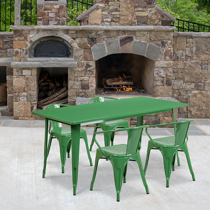 Alamont Furniture, ALA-FUDU-176651, Metal Colorful Table and Chair Sets