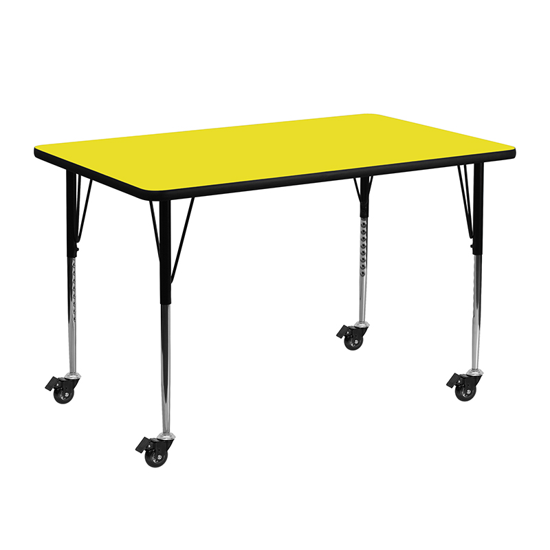 Alamont Furniture, ALA-YVB3-21151, Rectangular Activity Tables with Casters