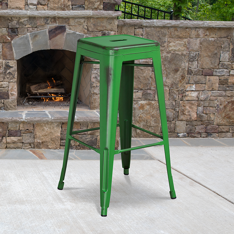 Alamont Furniture, ALA-FUCU-158221, Metal Colorful Restaurant Barstools