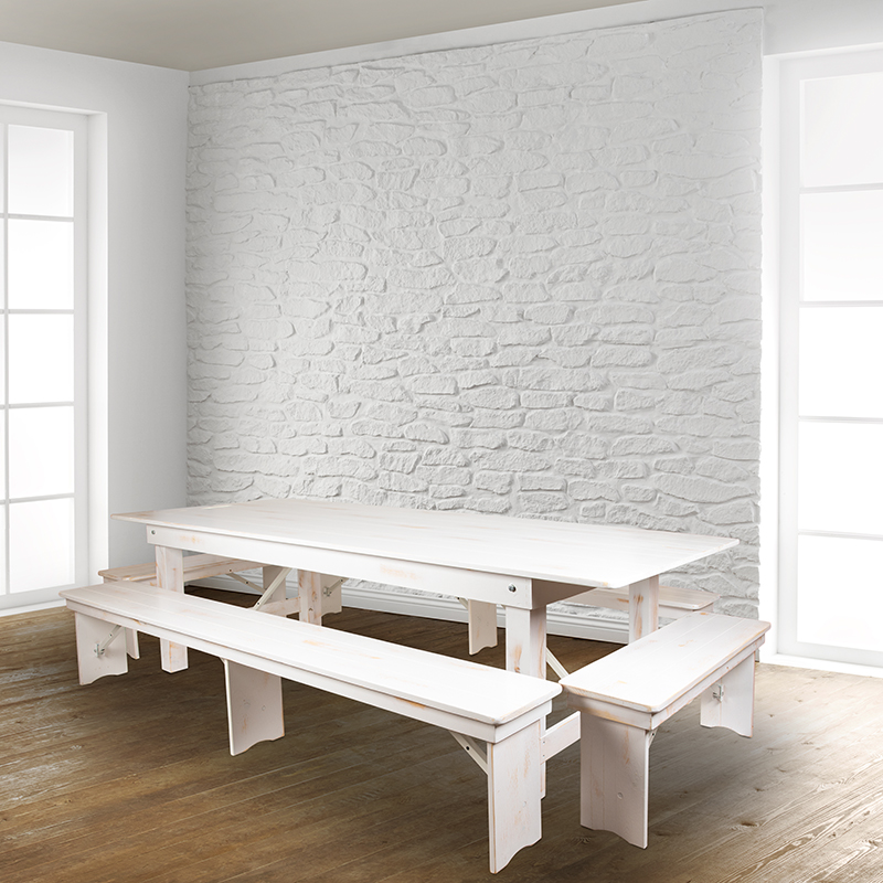 Alamont Furniture, ALA-YBC-442251, Farm Table Folding Benches