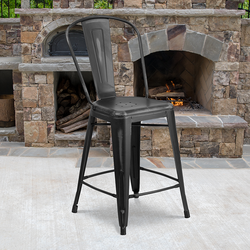 Alamont Furniture, ALA-FU46-157707, Metal Colorful Restaurant Counter Stools