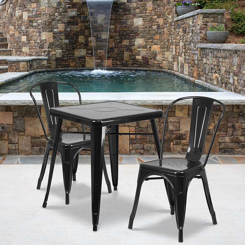 Alamont Furniture, ALA-DI42-159786, Metal Colorful Table and Chair Sets