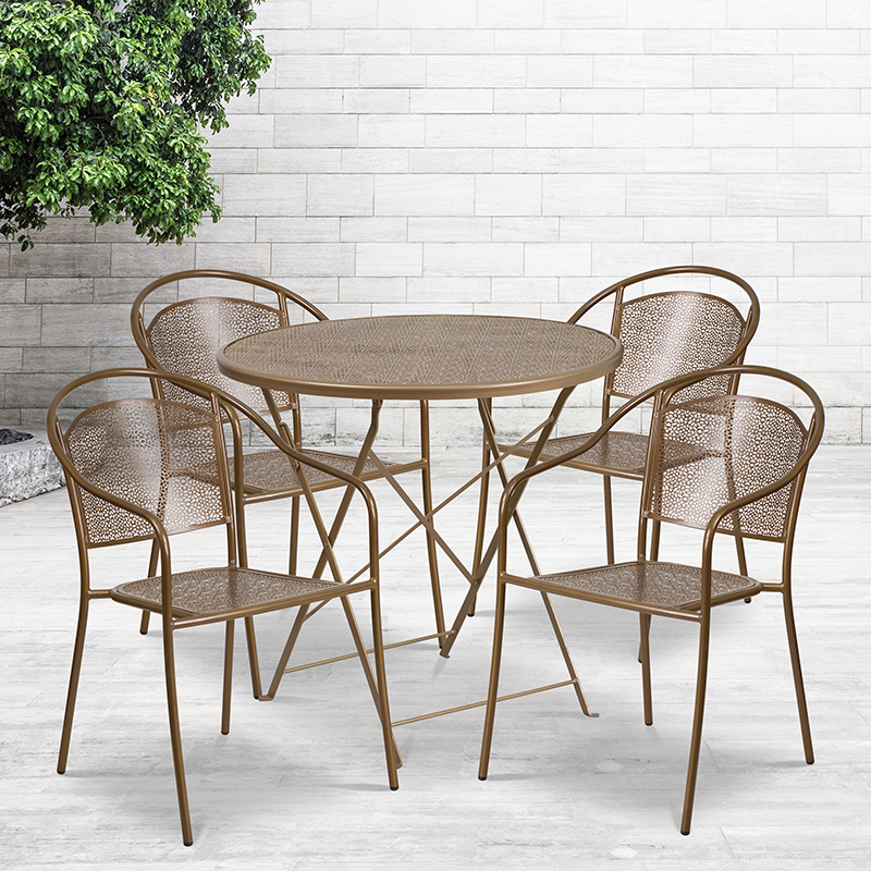 Alamont Furniture, ALA-DP41-193950, Metal Patio Table and Chair Sets