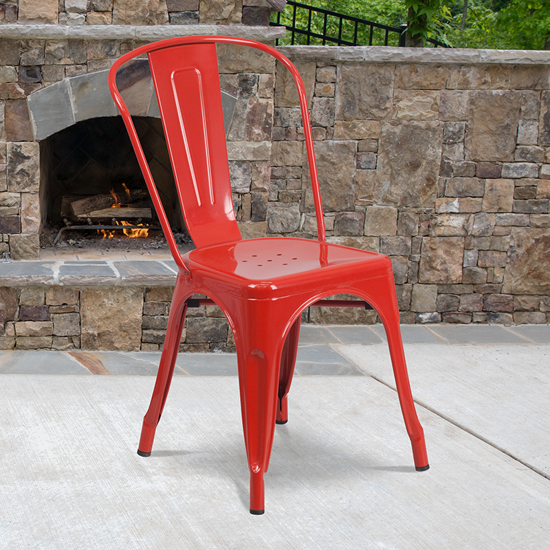 Alamont Furniture, ALA-DI42-22456, Metal Colorful Restaurant Chairs