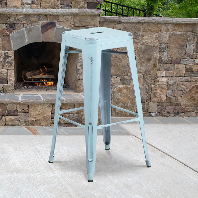 Alamont Furniture, ALA-FUCU-158216, Metal Colorful Restaurant Barstools