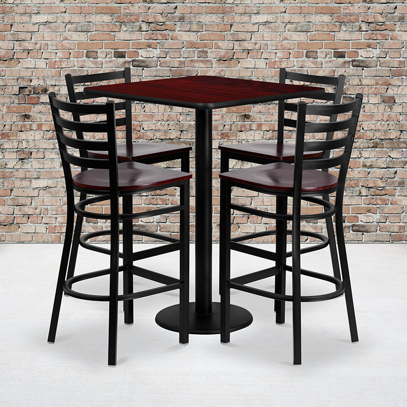 Alamont Furniture, ALA-NE11-9181, Laminate Restaurant Bar Table and Stool Sets
