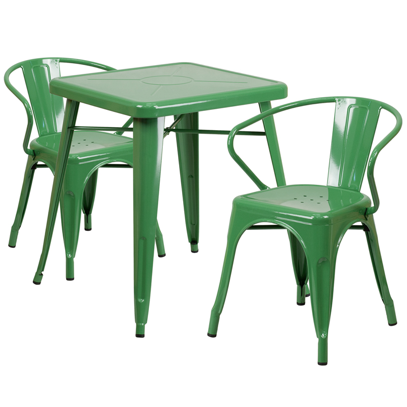 Alamont Furniture, ALA-DI42-159801, Metal Colorful Table and Chair Sets