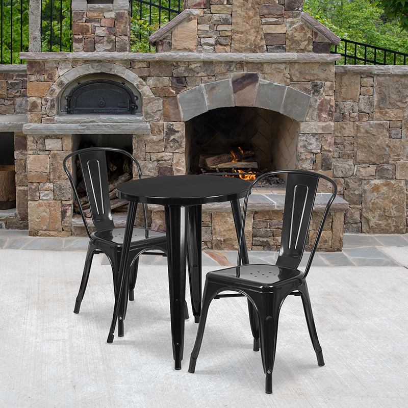 Alamont Furniture, ALA-DI62-194585, Metal Colorful Table and Chair Sets