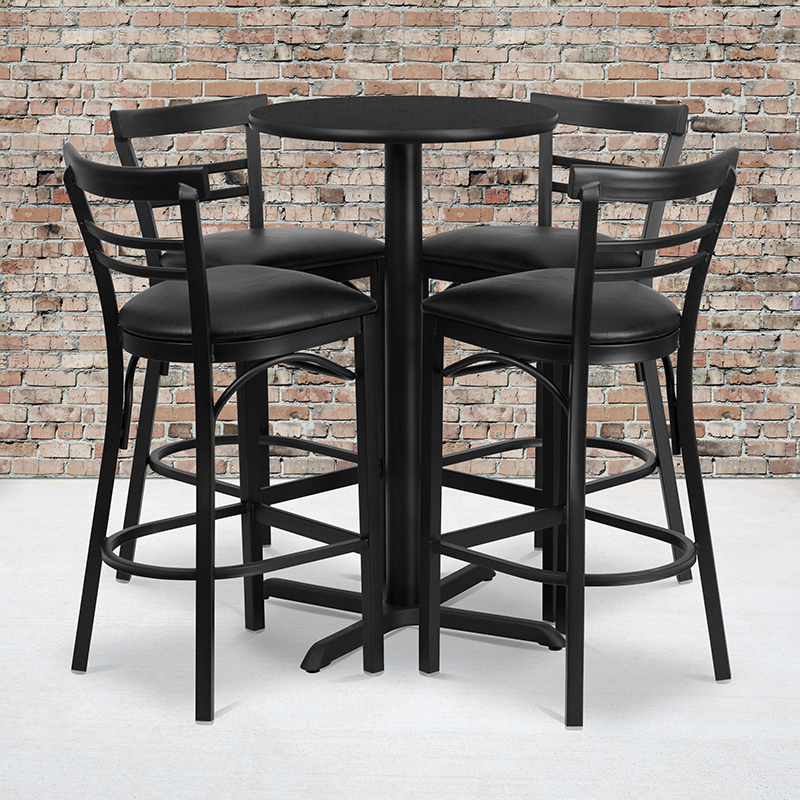 Alamont Furniture, ALA-IECG2-7781, Laminate Restaurant Bar Table and Stool Sets