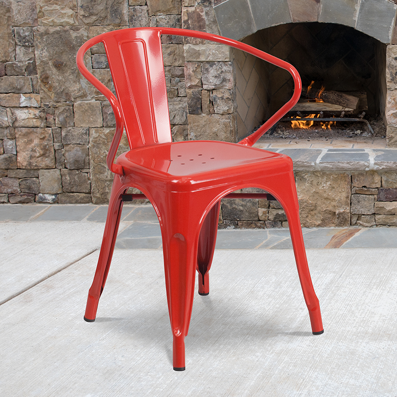 Alamont Furniture, ALA-DI42-22461, Metal Colorful Restaurant Chairs