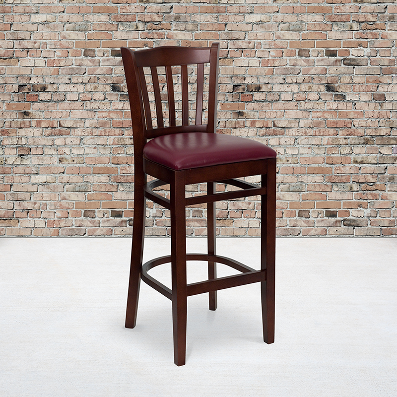 Alamont Furniture, ALA-YVEH-2118, Wood Restaurant Barstools