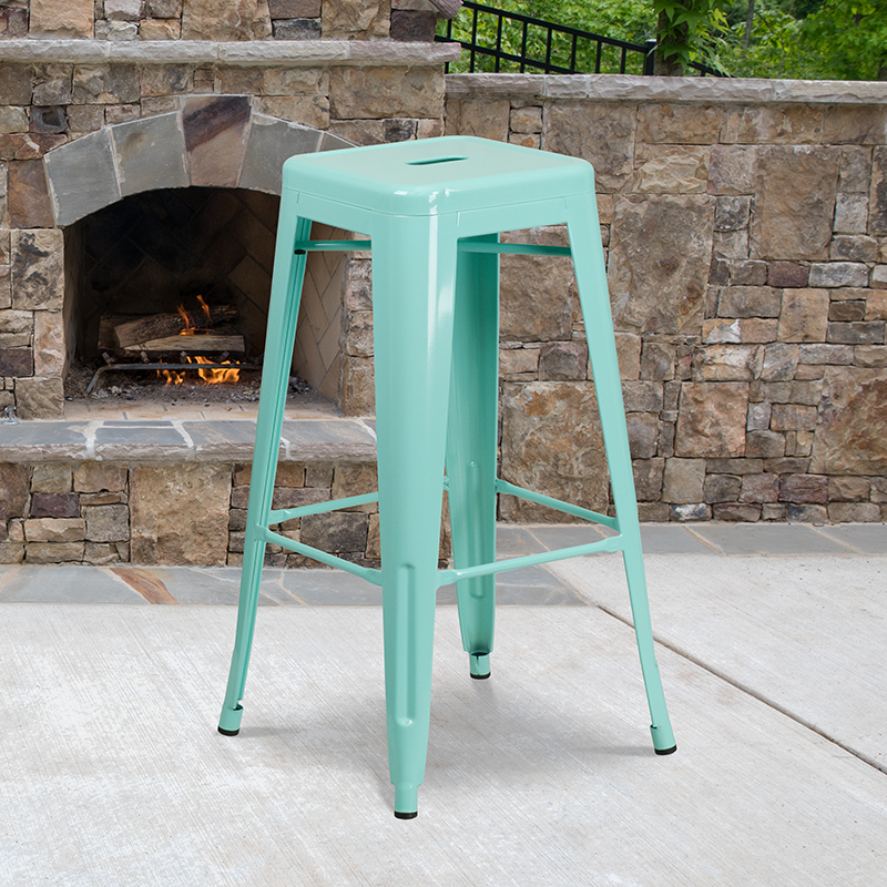 Alamont Furniture, ALA-FUCU-177975, Metal Colorful Restaurant Barstools