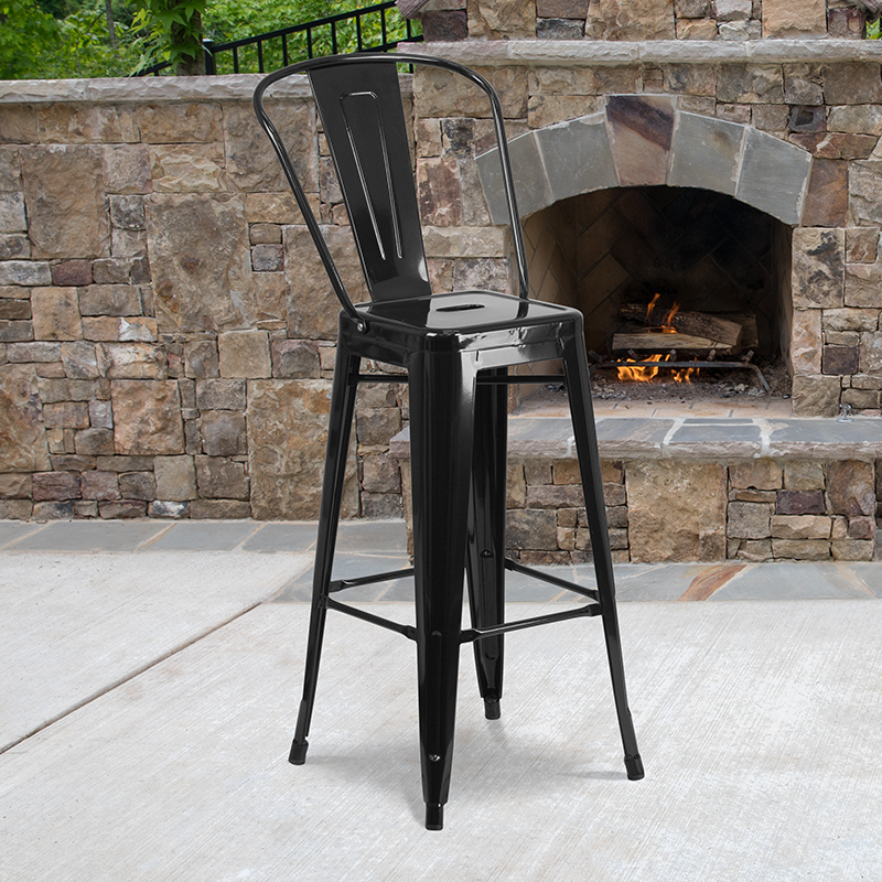 Alamont Furniture, ALA-DI42-134882, Metal Colorful Restaurant Barstools