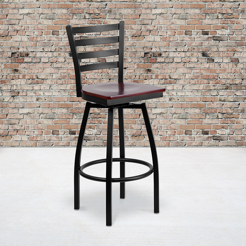 Alamont Furniture, ALA-YV7G-14382, Metal Restaurant Swivel Barstools
