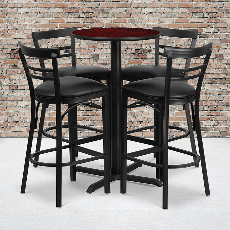 Alamont Furniture, ALA-IECG2-7782, Laminate Restaurant Bar Table and Stool Sets