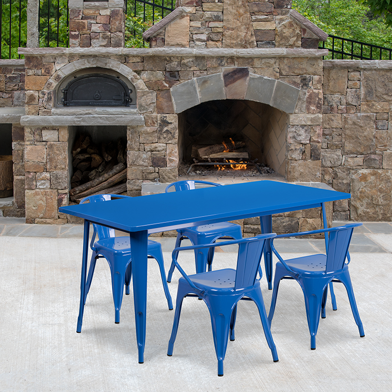 Alamont Furniture, ALA-FUDU-176650, Metal Colorful Table and Chair Sets