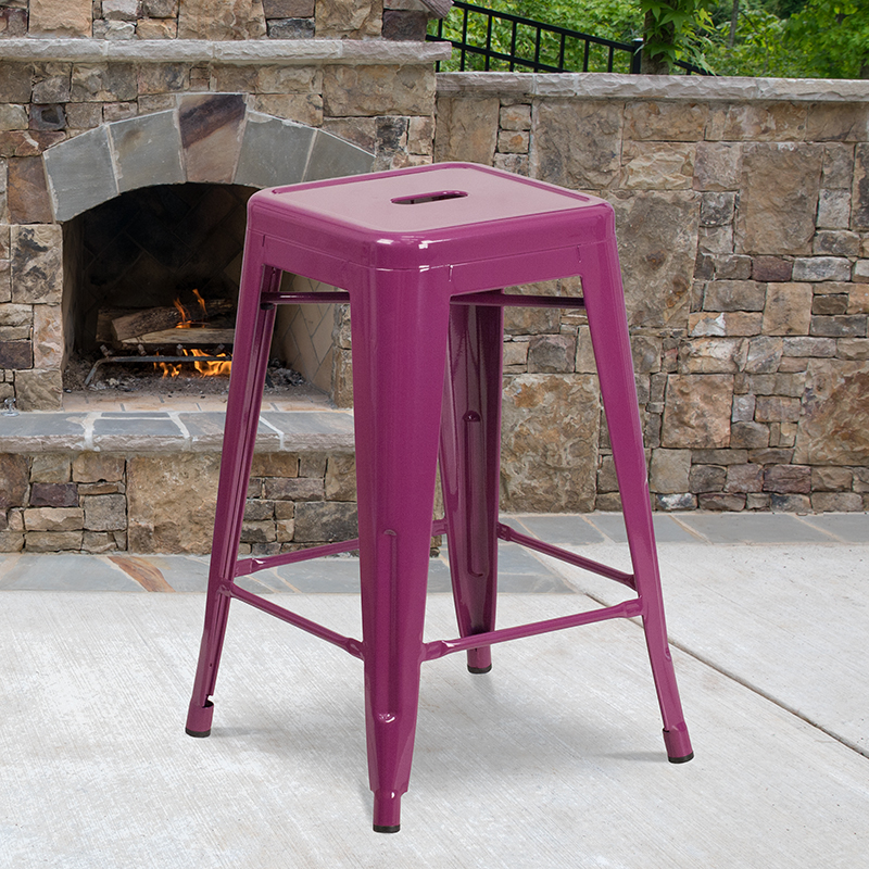 Alamont Furniture, ALA-FUCU-177970, Metal Colorful Restaurant Counter Stools