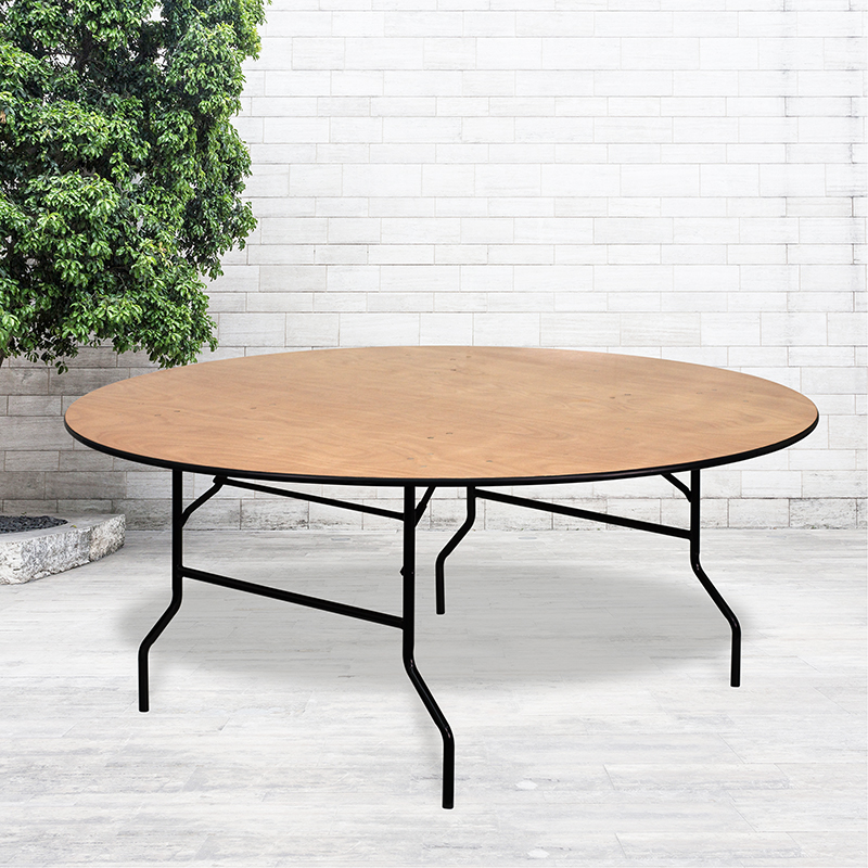 Alamont Furniture, ALA-ZUXS-3035, Round Wood Folding Tables