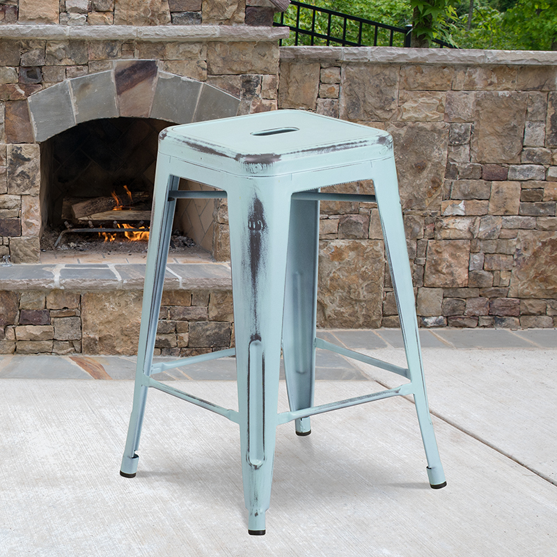 Alamont Furniture, ALA-FUCU-158207, Metal Colorful Restaurant Counter Stools