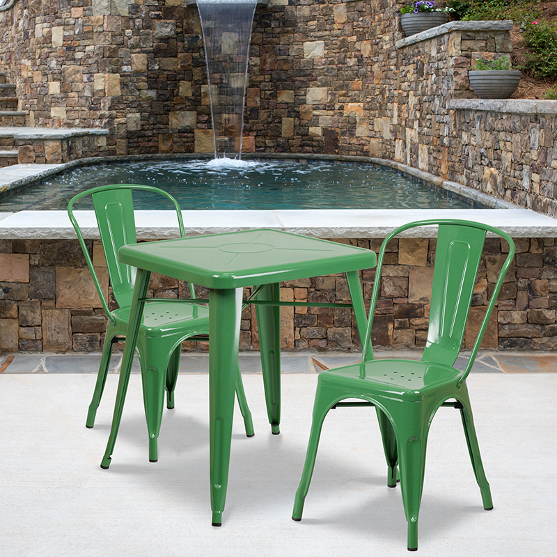 Alamont Furniture, ALA-DI42-159792, Metal Colorful Table and Chair Sets