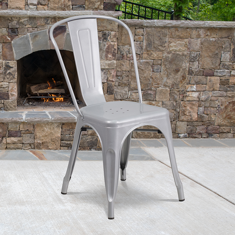 Alamont Furniture, ALA-DI42-22455, Metal Colorful Restaurant Chairs