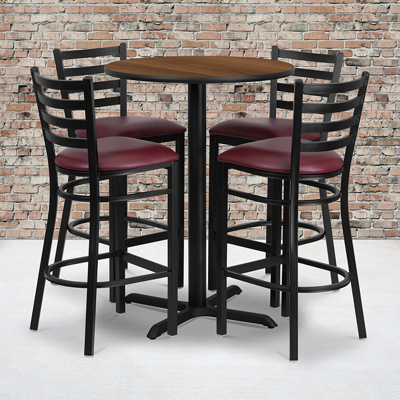 Alamont Furniture, ALA-IECG2-7776, Laminate Restaurant Bar Table and Stool Sets