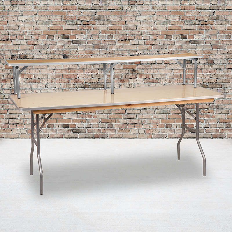 Alamont Furniture, ALA-YB83-118595, Rectangular Folding Table Bar Top Risers