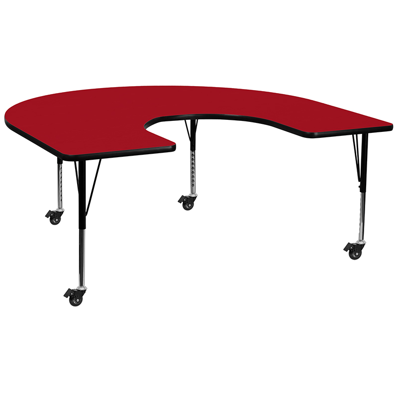 Alamont Furniture, ALA-YVB7-21362, Horseshoe Activity Tables with Casters