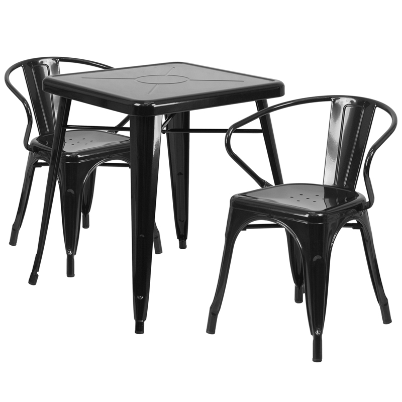 Alamont Furniture, ALA-DI42-159795, Metal Colorful Table and Chair Sets