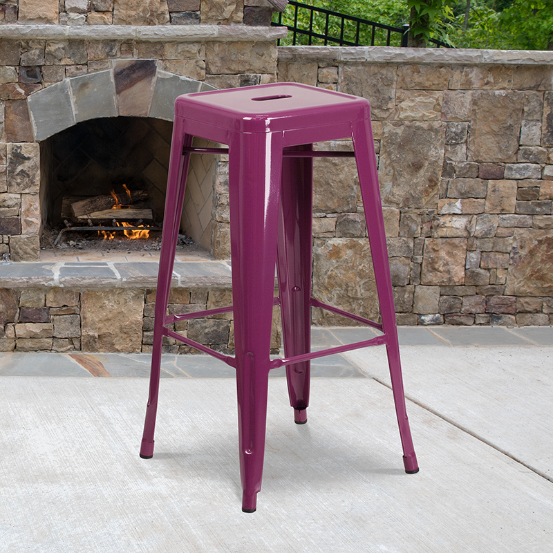 Alamont Furniture, ALA-FUCU-177974, Metal Colorful Restaurant Barstools