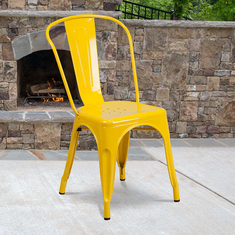 Alamont Furniture, ALA-DI42-134913, Metal Colorful Restaurant Chairs