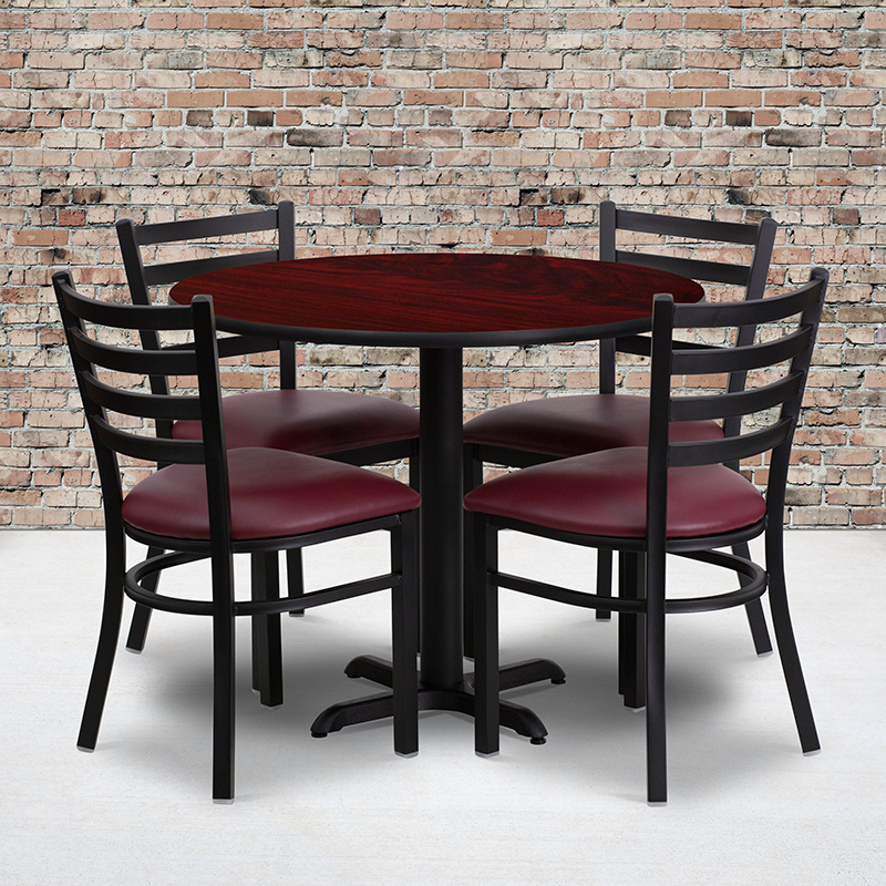 Alamont Furniture, ALA-IECG2-7754, Laminate Restaurant Table and Chair Sets