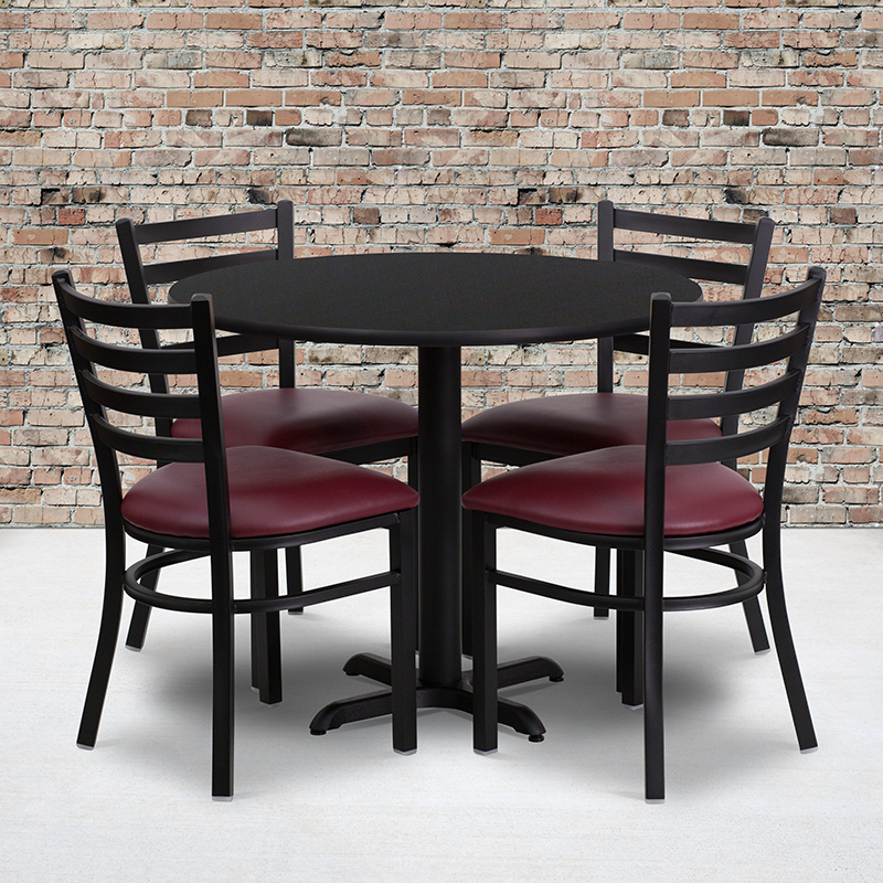 Alamont Furniture, ALA-IECG2-7753, Laminate Restaurant Table and Chair Sets