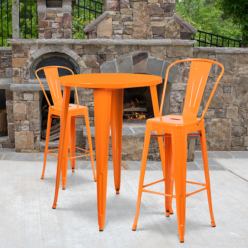 Alamont Furniture, ALA-DI62-194786, Metal Colorful Bar Table and Stool Sets