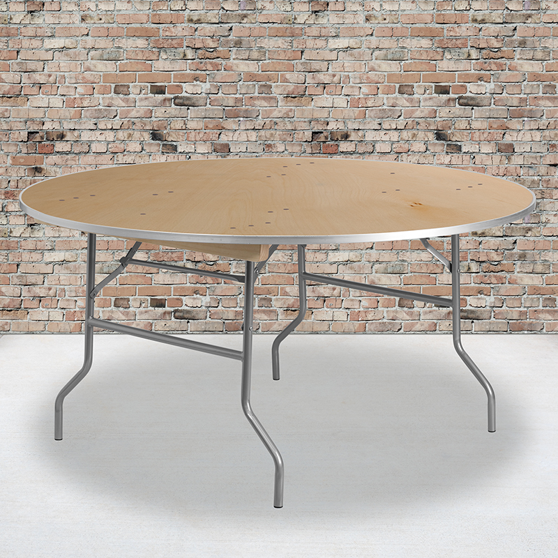 Alamont Furniture, ALA-YB71-14723, Round Wood Folding Tables