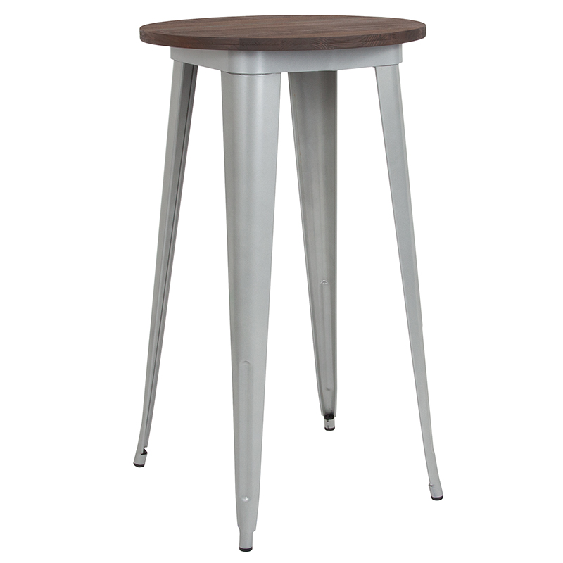 Alamont Furniture, ALA-DI62-239597, Metal/Wood Colorful Restaurant Tables