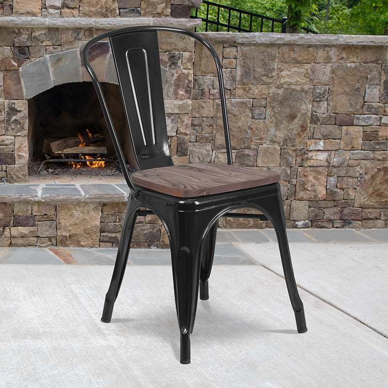 Alamont Furniture, ALA-DI42-243602, Metal/Wood Colorful Restaurant Chairs
