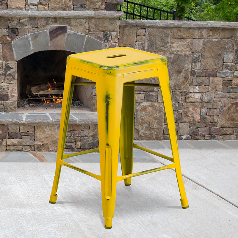 Alamont Furniture, ALA-FUCU-158208, Metal Colorful Restaurant Counter Stools