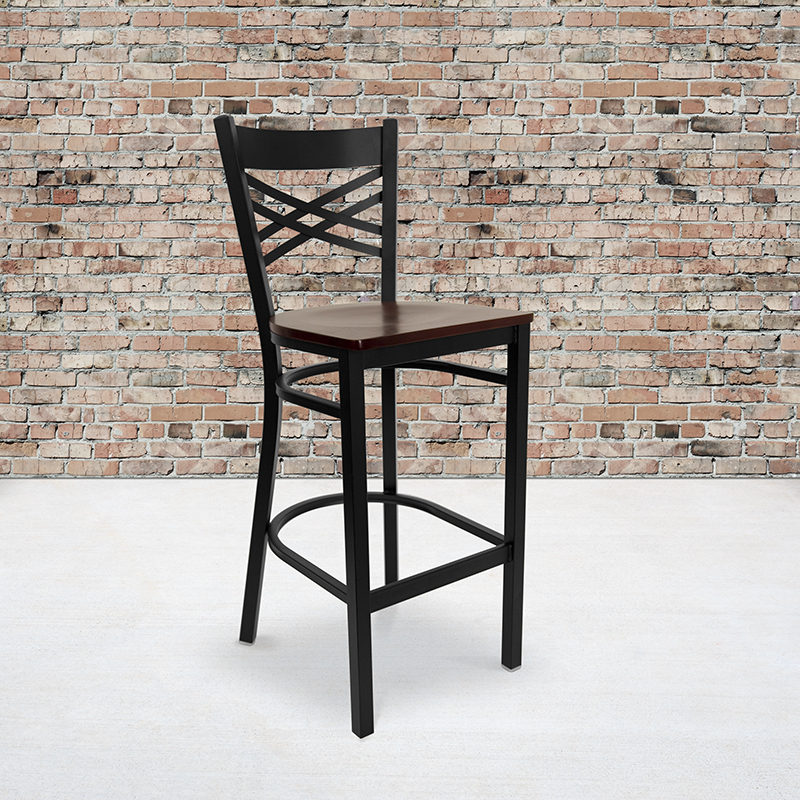 Alamont Furniture, ALA-YV7G-1996, Metal Restaurant Barstools