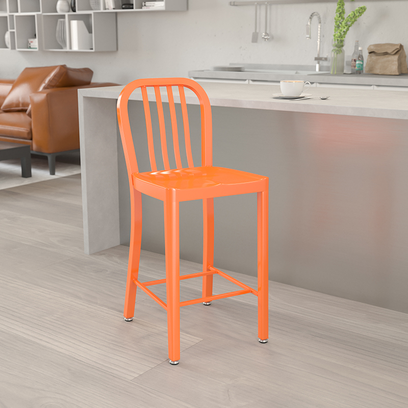 Alamont Furniture, ALA-DI72-172802, Metal Colorful Restaurant Counter Stools