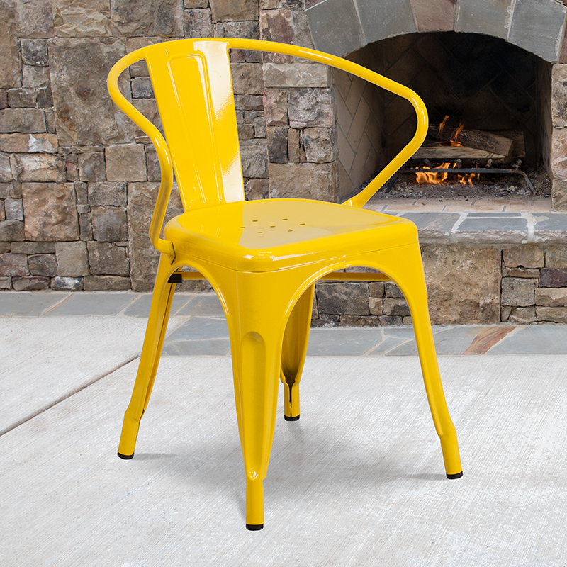 Alamont Furniture, ALA-DI42-134922, Metal Colorful Restaurant Chairs