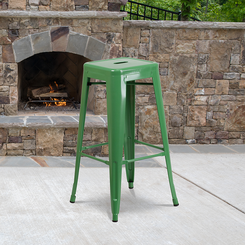 Alamont Furniture, ALA-DI42-134933, Metal Colorful Restaurant Barstools