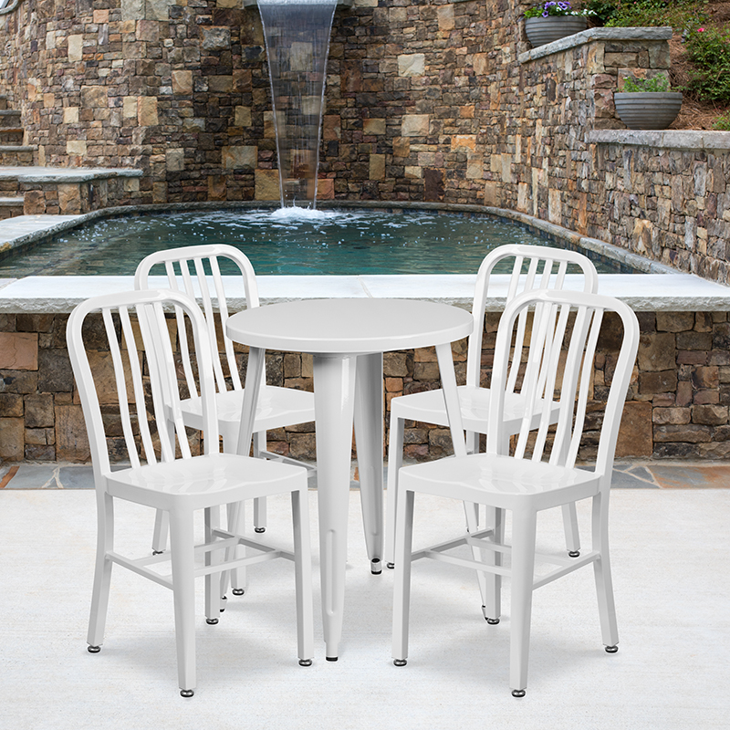 Alamont Furniture, ALA-DI62-194631, Metal Colorful Table and Chair Sets